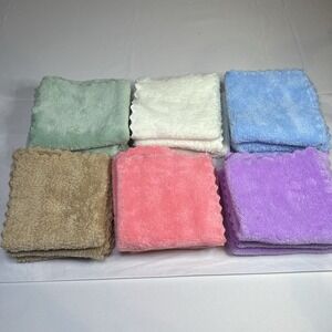 Set of 18 Poly Microfiber Face Makeup Cleaning Cloths‎ Wipes Towels 10x10 Spa